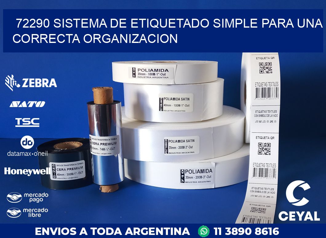 72290 SISTEMA DE ETIQUETADO SIMPLE PARA UNA CORRECTA ORGANIZACION