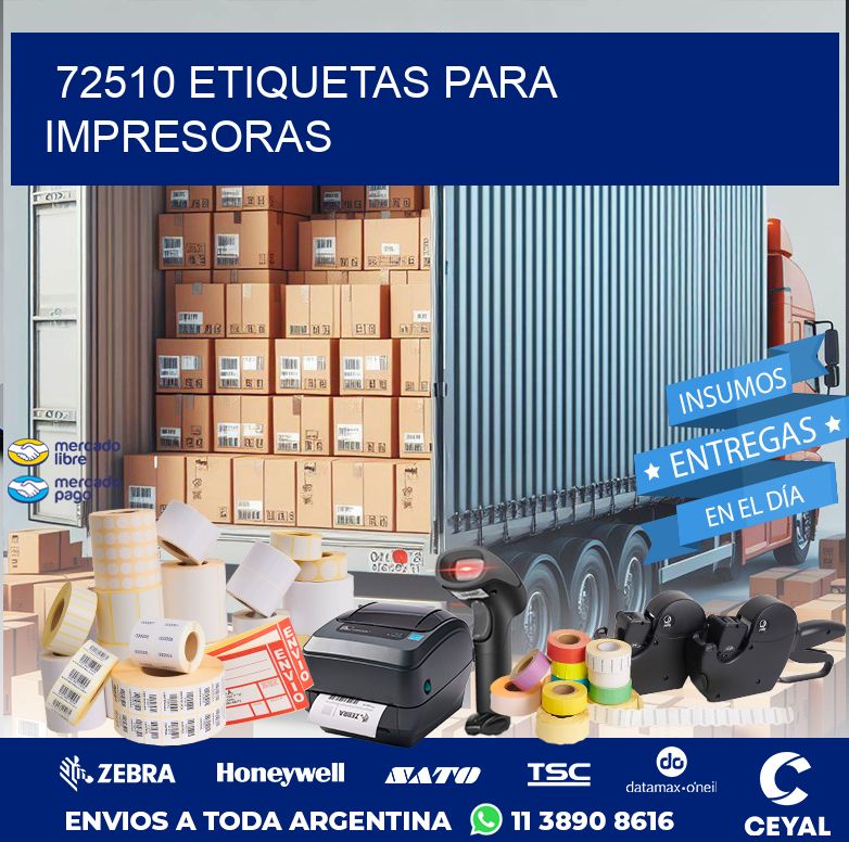 72510 ETIQUETAS PARA IMPRESORAS