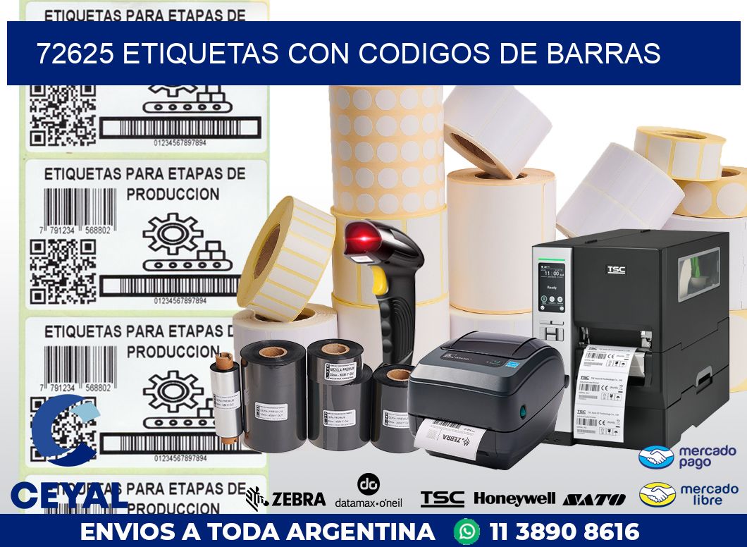 72625 ETIQUETAS CON CODIGOS DE BARRAS