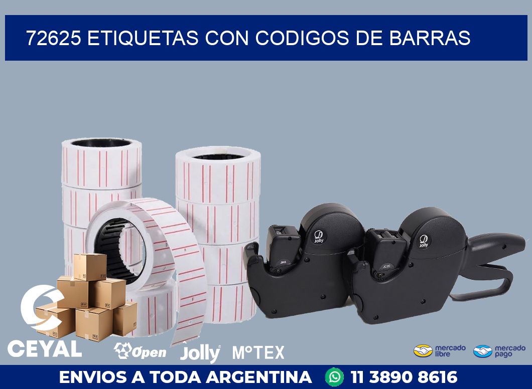 72625 ETIQUETAS CON CODIGOS DE BARRAS