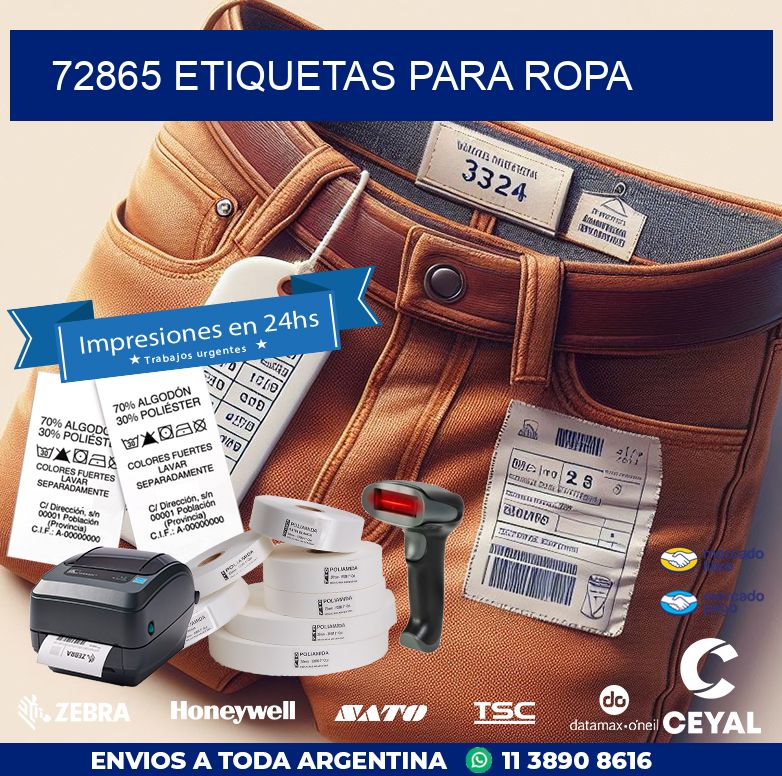 72865 ETIQUETAS PARA ROPA