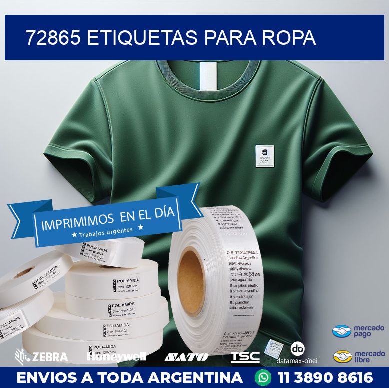 72865 ETIQUETAS PARA ROPA