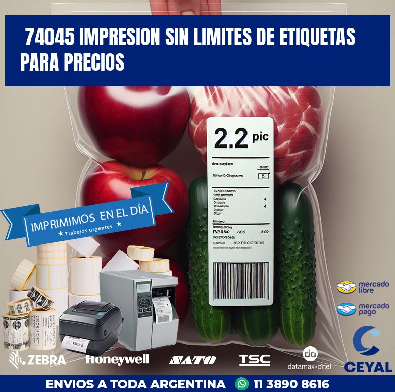 74045 IMPRESION SIN LIMITES DE ETIQUETAS PARA PRECIOS