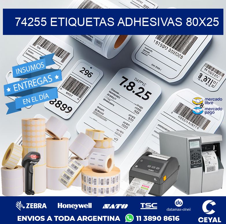 74255 ETIQUETAS ADHESIVAS 80X25