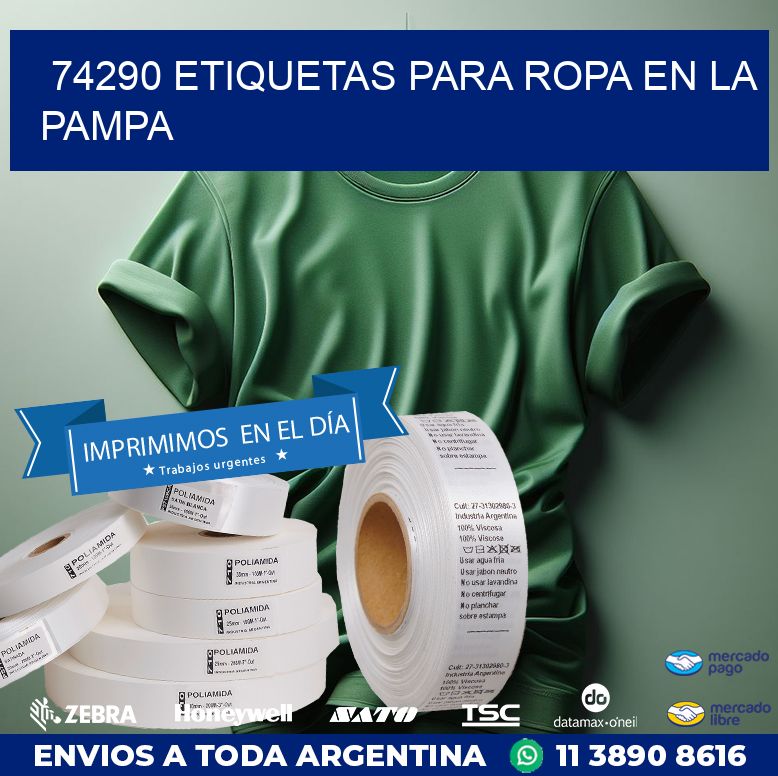 74290 ETIQUETAS PARA ROPA EN LA PAMPA