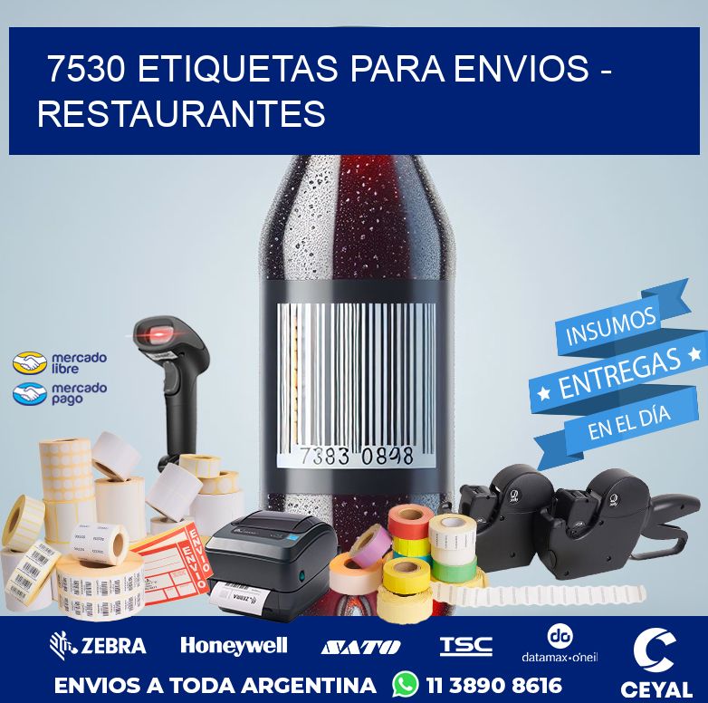 7530 ETIQUETAS PARA ENVIOS - RESTAURANTES