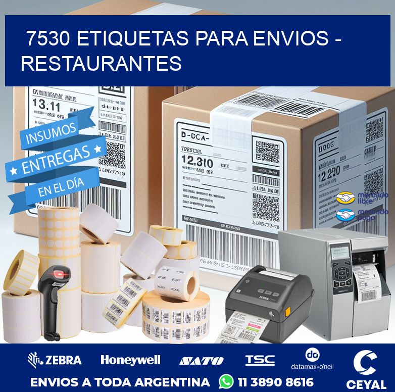 7530 ETIQUETAS PARA ENVIOS - RESTAURANTES