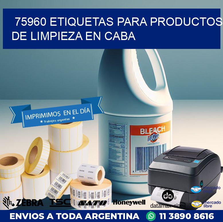 75960 ETIQUETAS PARA PRODUCTOS DE LIMPIEZA EN CABA