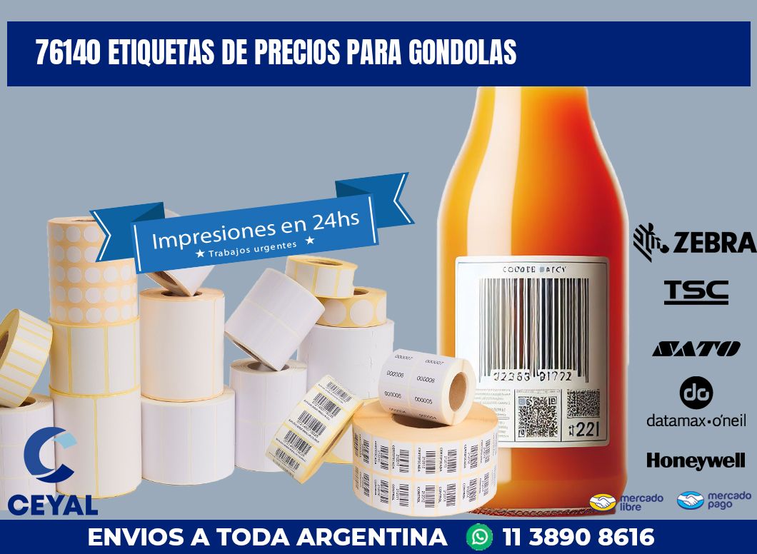 76140 ETIQUETAS DE PRECIOS PARA GONDOLAS