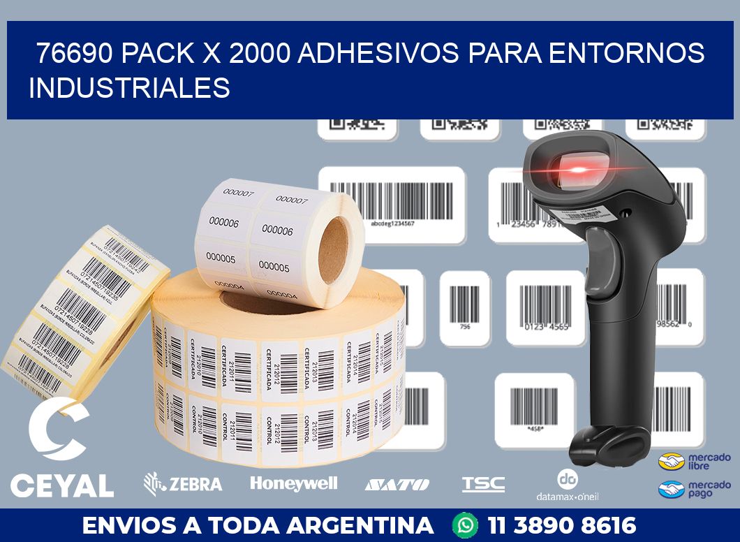 76690 PACK X 2000 ADHESIVOS PARA ENTORNOS INDUSTRIALES