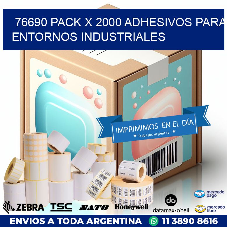 76690 PACK X 2000 ADHESIVOS PARA ENTORNOS INDUSTRIALES