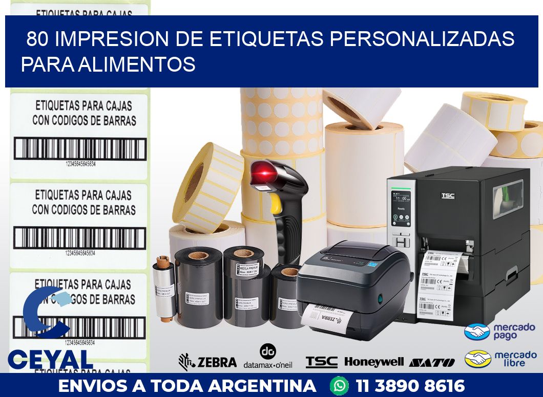 80 IMPRESION DE ETIQUETAS PERSONALIZADAS PARA ALIMENTOS