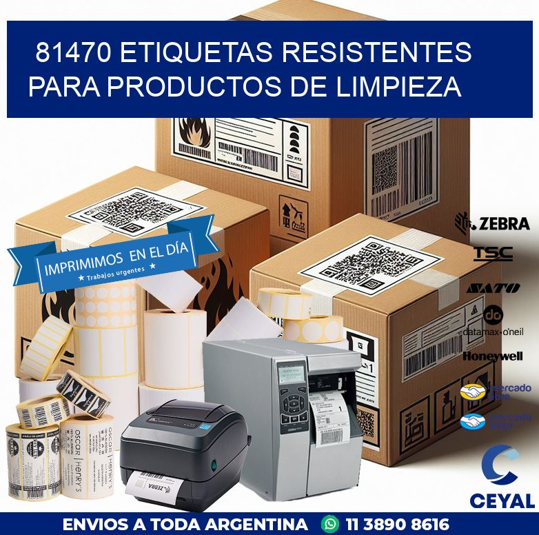 81470 ETIQUETAS RESISTENTES PARA PRODUCTOS DE LIMPIEZA