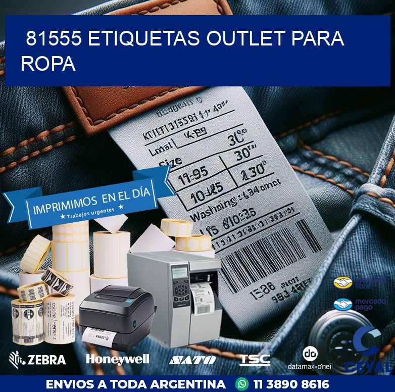 81555 ETIQUETAS OUTLET PARA ROPA