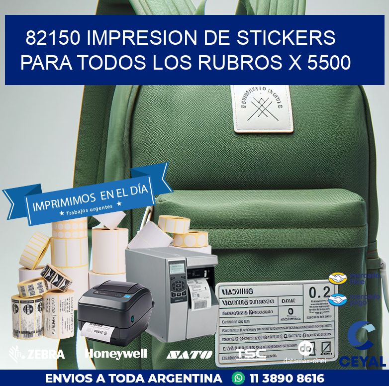 82150 IMPRESION DE STICKERS PARA TODOS LOS RUBROS X 5500