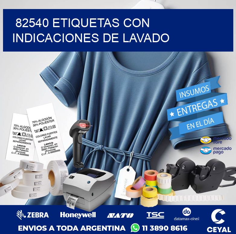 82540 ETIQUETAS CON INDICACIONES DE LAVADO