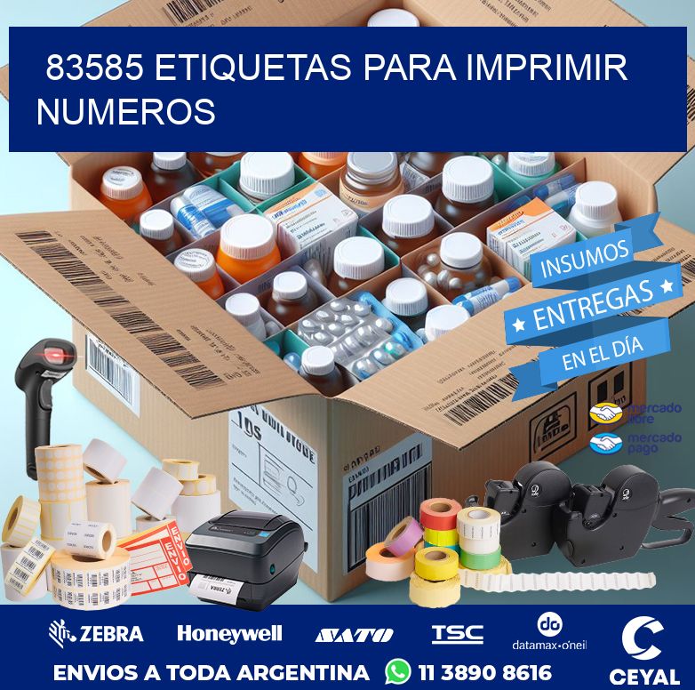 83585 ETIQUETAS PARA IMPRIMIR NUMEROS