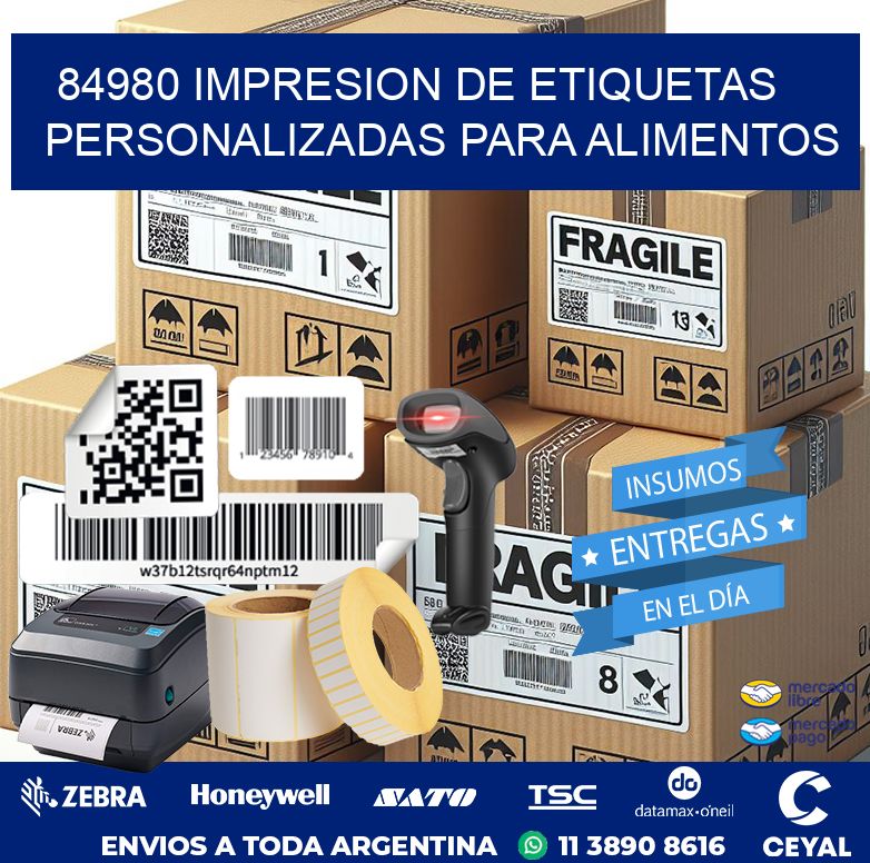 84980 IMPRESION DE ETIQUETAS PERSONALIZADAS PARA ALIMENTOS