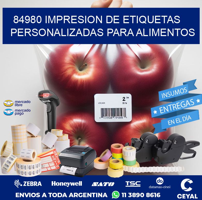 84980 IMPRESION DE ETIQUETAS PERSONALIZADAS PARA ALIMENTOS