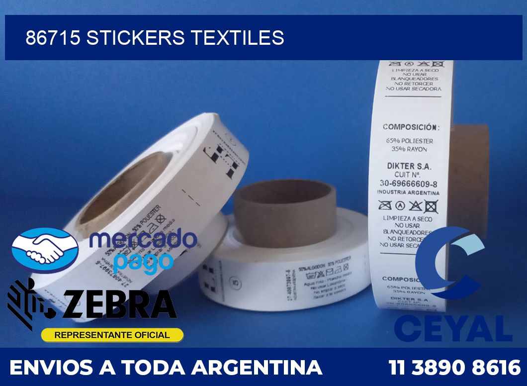 86715 STICKERS TEXTILES