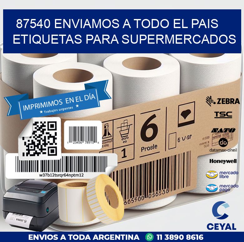 87540 ENVIAMOS A TODO EL PAIS ETIQUETAS PARA SUPERMERCADOS