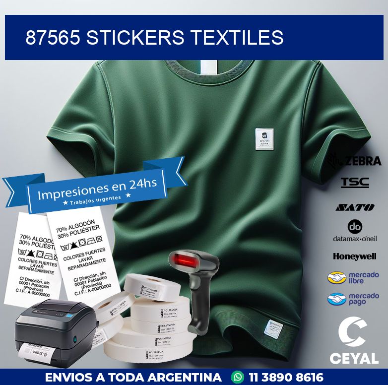 87565 STICKERS TEXTILES