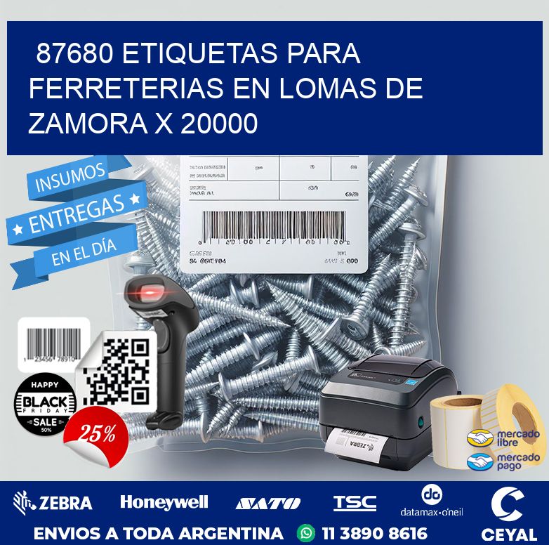 87680 ETIQUETAS PARA FERRETERIAS EN LOMAS DE ZAMORA X 20000