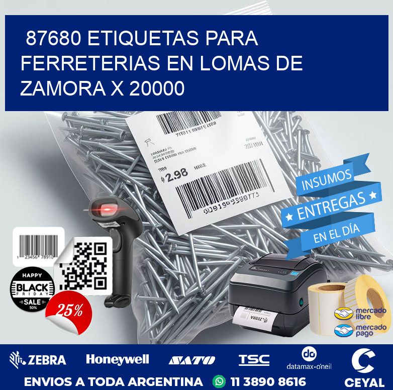 87680 ETIQUETAS PARA FERRETERIAS EN LOMAS DE ZAMORA X 20000