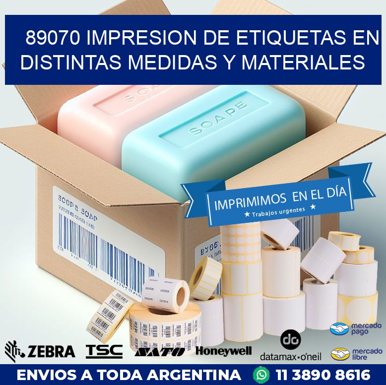 89070 IMPRESION DE ETIQUETAS EN DISTINTAS MEDIDAS Y MATERIALES