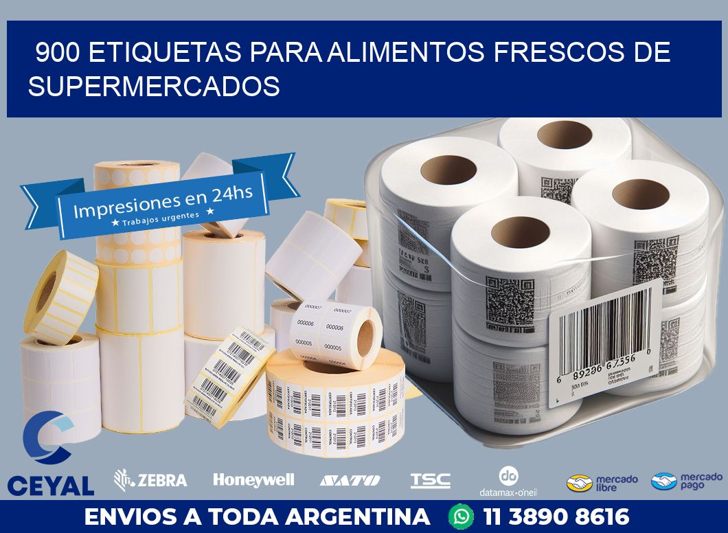 900 ETIQUETAS PARA ALIMENTOS FRESCOS DE SUPERMERCADOS
