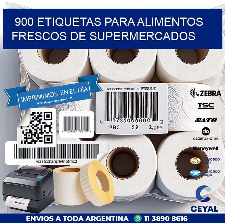 900 ETIQUETAS PARA ALIMENTOS FRESCOS DE SUPERMERCADOS