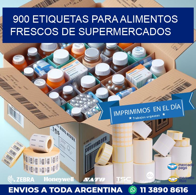 900 ETIQUETAS PARA ALIMENTOS FRESCOS DE SUPERMERCADOS