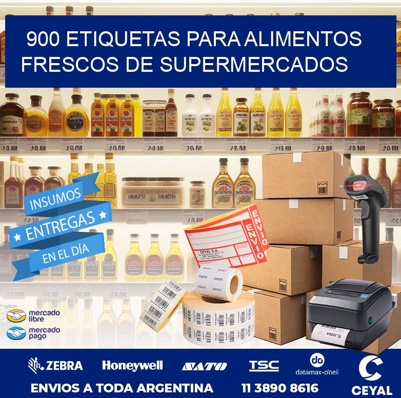 900 ETIQUETAS PARA ALIMENTOS FRESCOS DE SUPERMERCADOS