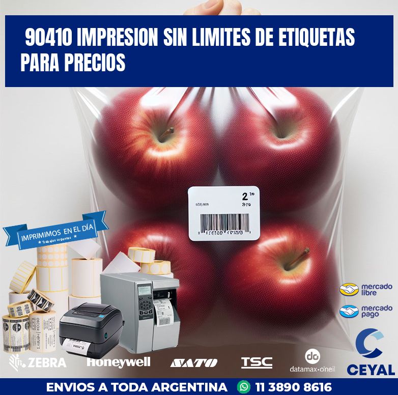 90410 IMPRESION SIN LIMITES DE ETIQUETAS PARA PRECIOS