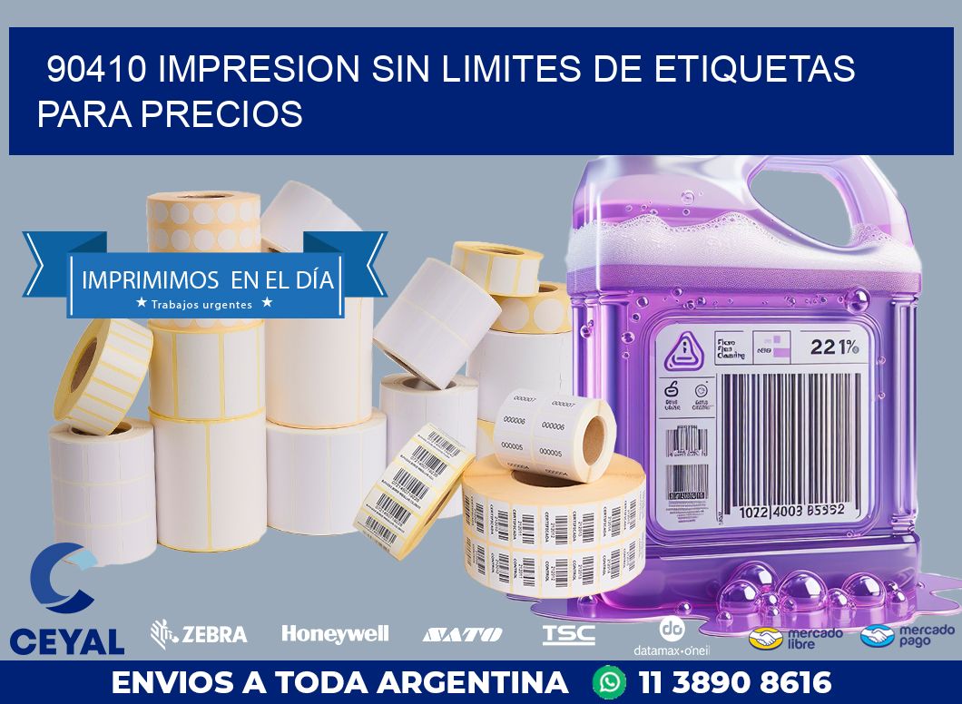 90410 IMPRESION SIN LIMITES DE ETIQUETAS PARA PRECIOS