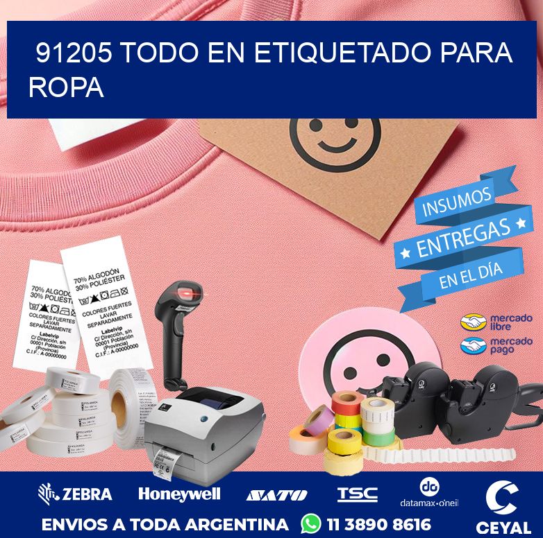 91205 TODO EN ETIQUETADO PARA ROPA