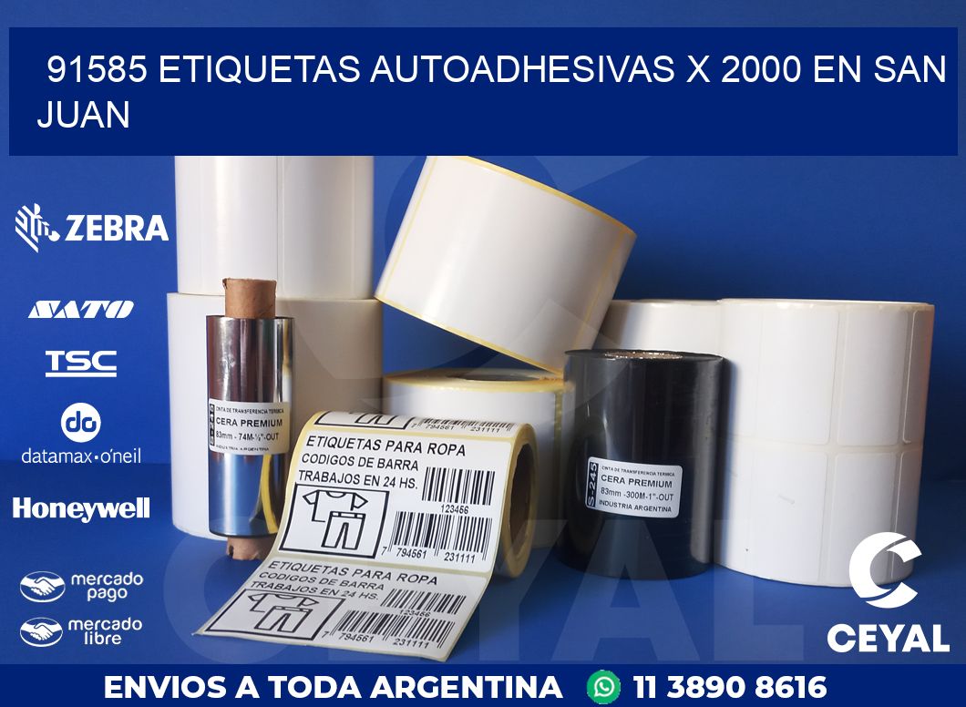 91585 ETIQUETAS AUTOADHESIVAS X 2000 EN SAN JUAN