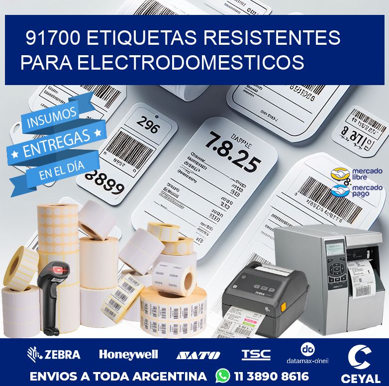 91700 ETIQUETAS RESISTENTES PARA ELECTRODOMESTICOS