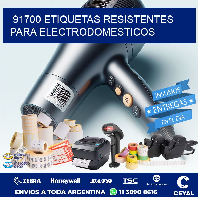91700 ETIQUETAS RESISTENTES PARA ELECTRODOMESTICOS