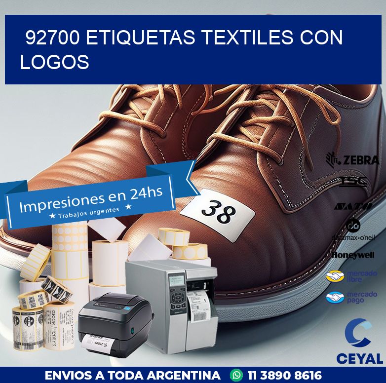 92700 ETIQUETAS TEXTILES CON LOGOS
