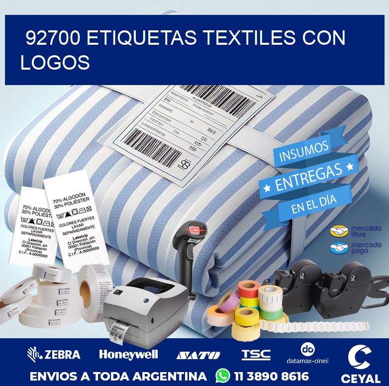92700 ETIQUETAS TEXTILES CON LOGOS