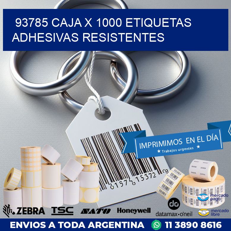 93785 CAJA X 1000 ETIQUETAS ADHESIVAS RESISTENTES