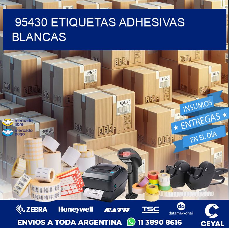 95430 ETIQUETAS ADHESIVAS BLANCAS