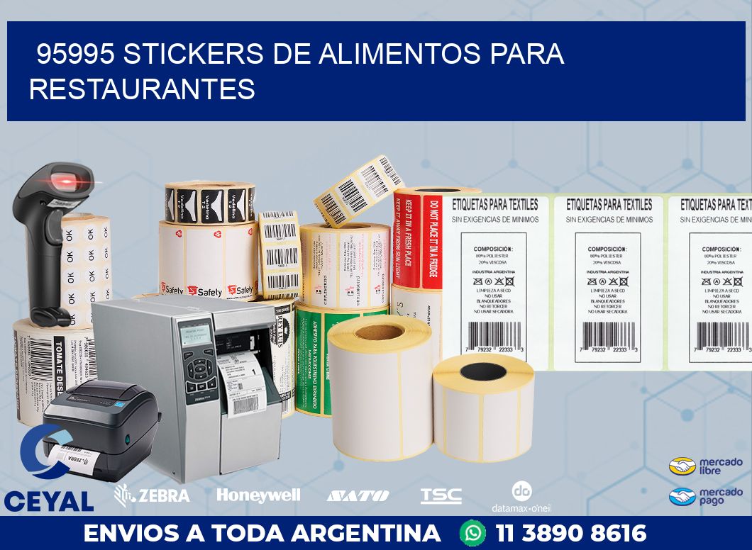 95995 STICKERS DE ALIMENTOS PARA RESTAURANTES