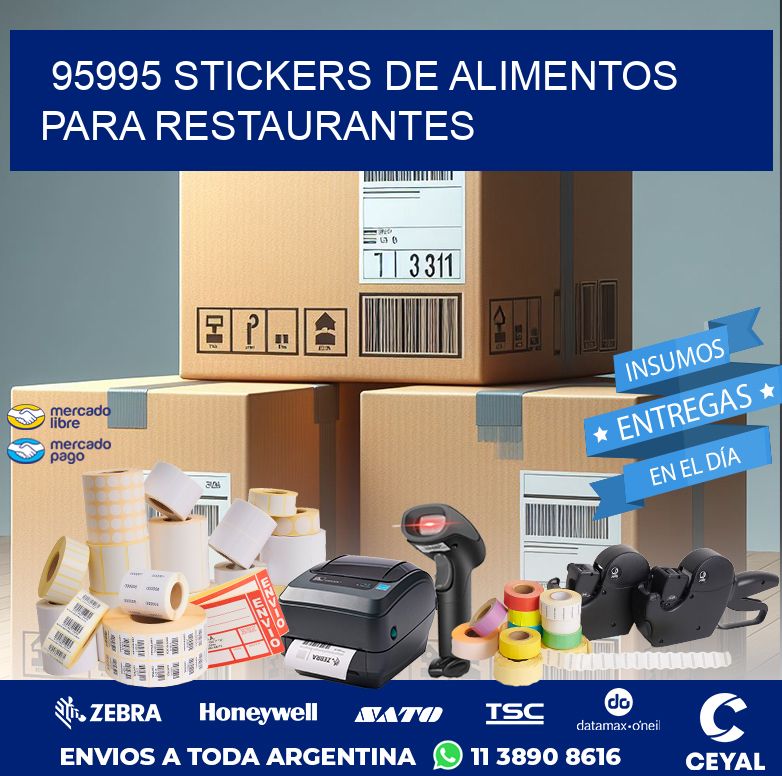 95995 STICKERS DE ALIMENTOS PARA RESTAURANTES
