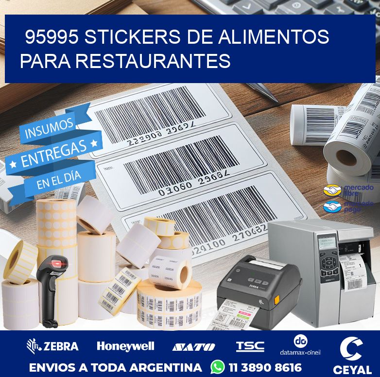 95995 STICKERS DE ALIMENTOS PARA RESTAURANTES
