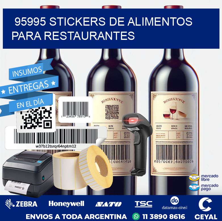 95995 STICKERS DE ALIMENTOS PARA RESTAURANTES