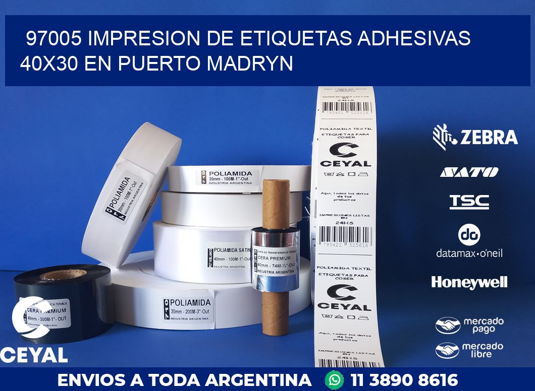 97005 IMPRESION DE ETIQUETAS ADHESIVAS 40X30 EN PUERTO MADRYN