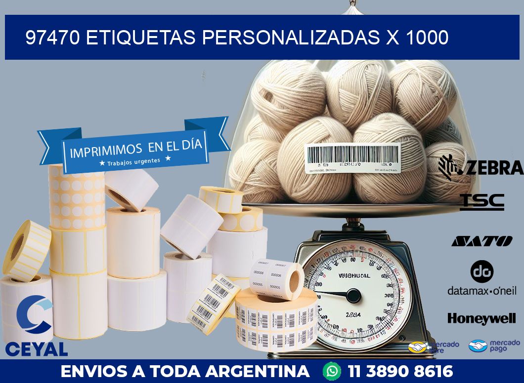 97470 ETIQUETAS PERSONALIZADAS X 1000