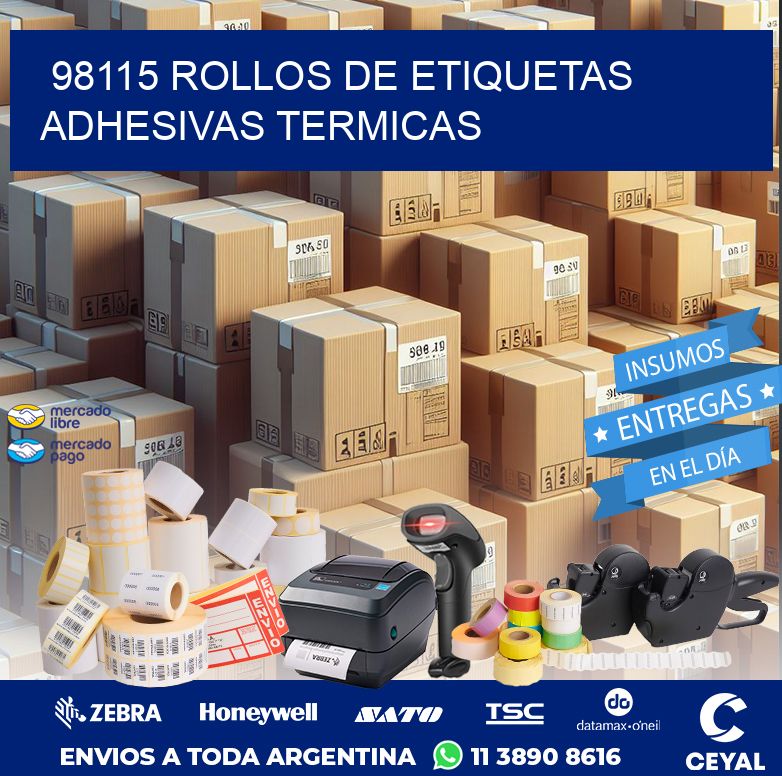 98115 ROLLOS DE ETIQUETAS ADHESIVAS TERMICAS